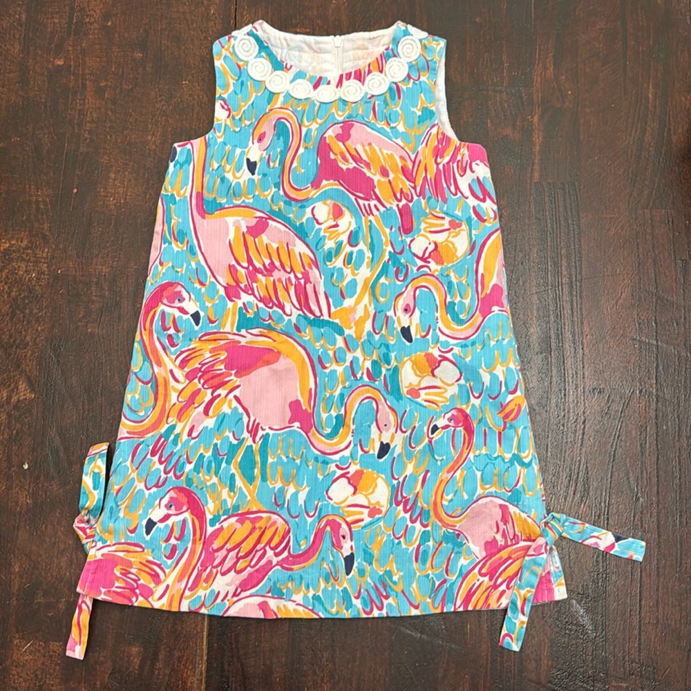 Lilly Pulitzer size 5 girls dress preppy flamingo